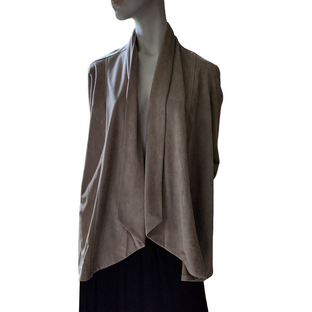 CJ Banks Open Cardigan Jacket Women's Plus Size 3X Tan